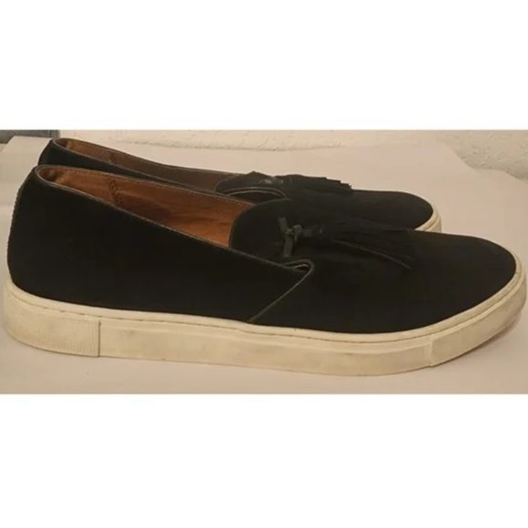 Frye Women's Loafers Black Suede Gemma Tassel - 10 - Picture 3 of 10